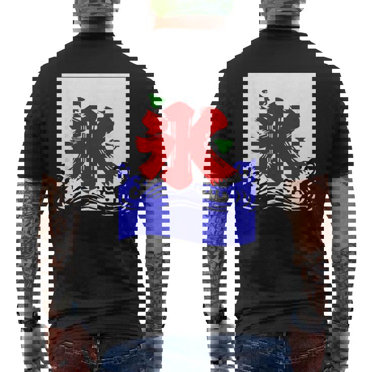 かきごり 日本のこりちどり かき氷サインtシャツ メンズTシャツ バックプリント