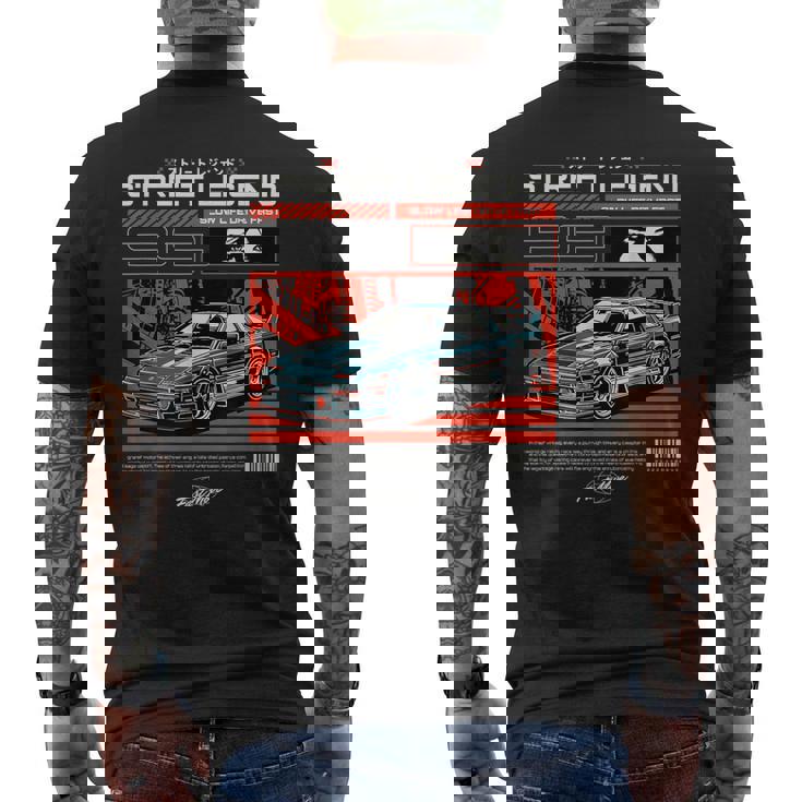 かっこいい レトロ ヴィンテージ ジャパニーズjdm 東京ジャパン ドリフト レースカー メンズTシャツ バックプリント