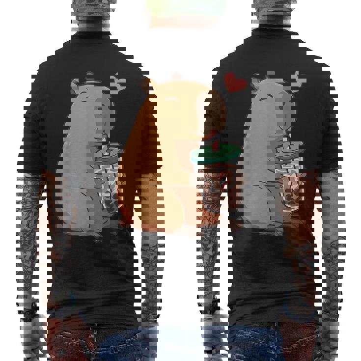 かわいい カピバラ ドリンク バブルティー カワイイ Capy Lover キッズ ガールズ メンズTシャツ バックプリント