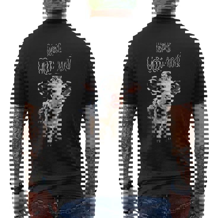 かわいい ホルスタイン 牛 の 赤ちゃん – Keep It Mooving メンズTシャツ バックプリント