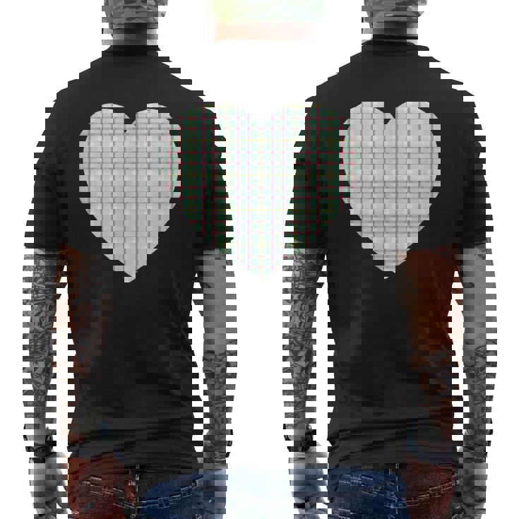 かわいい レトロ チェック柄 ギンガム柄 ミニマリスト メンズTシャツ バックプリント