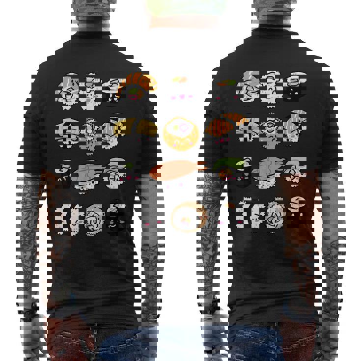 かわいいお寿司 メンズTシャツ バックプリント