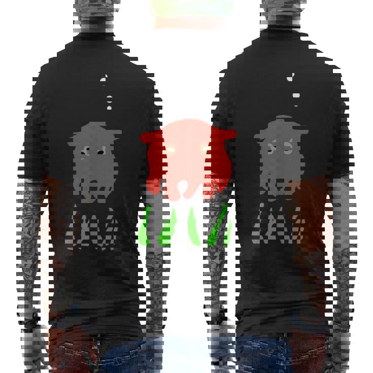 かわいいめんだこシーライフ メンズTシャツ バックプリント