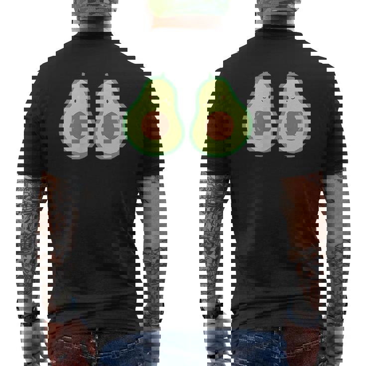 かわいいアボカド メンズTシャツ バックプリント