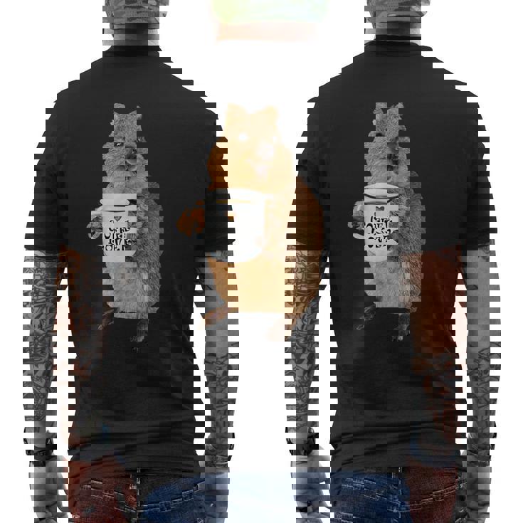 かわいいクオッカ コーヒーマグ ギフト メンズTシャツ バックプリント