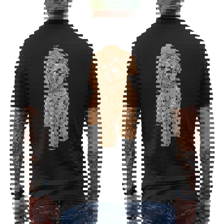 かわいいコッカプー 犬 イラスト コッカプー オーナー ラブ メンズTシャツ バックプリント