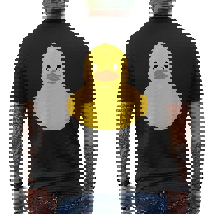 かわいいゴム製アヒルのアヒル メンズTシャツ バックプリント