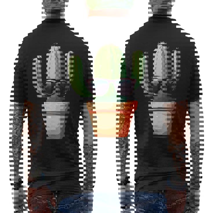 かわいいサボテン 鉢植え サボテン メンズTシャツ バックプリント