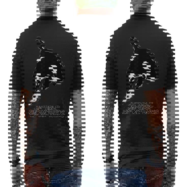 かわいいシャチ Orca メンズTシャツ バックプリント