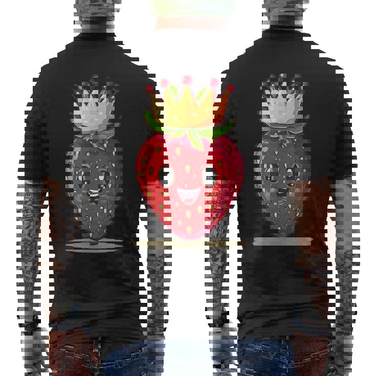 かわいいストロベリーロイヤルティで面白いタッチ。 メンズTシャツ バックプリント