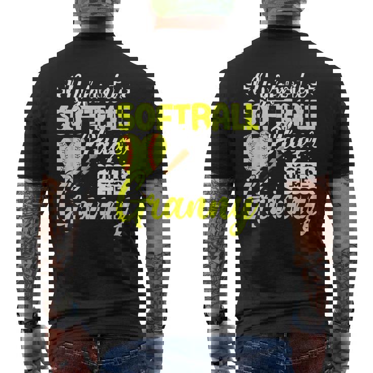 かわいいソフトボール グラニー スポーツ チームプレーヤー メンズTシャツ バックプリント
