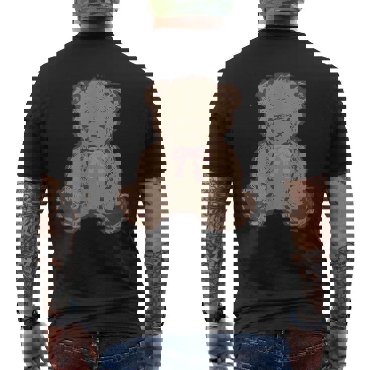 かわいいテディベア メンズTシャツ バックプリント