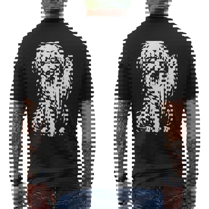 かわいいペキニーズ ハート足犬グラフィック デザイン メンズTシャツ バックプリント