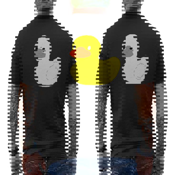 かわいいラバーダックイエローグラフィックかわいいラバーダック メンズTシャツ バックプリント