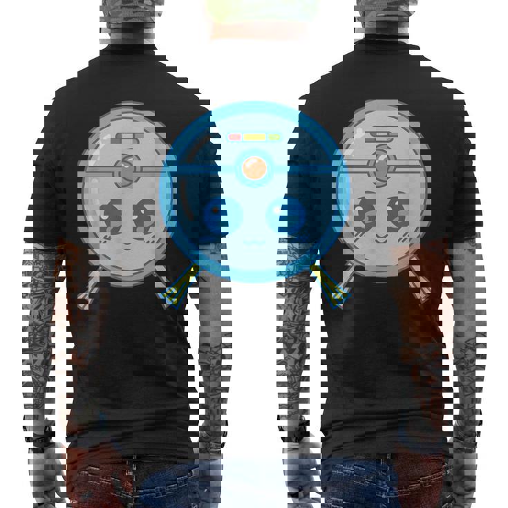 かわいいロボット掃除機掃除カワイイキッズ メンズTシャツ バックプリント