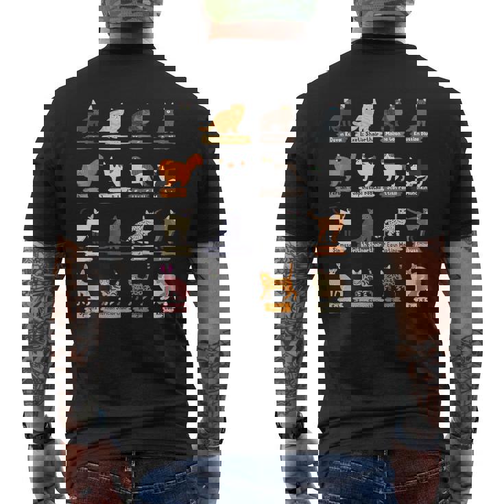 かわいい猫の種類 メンズTシャツ バックプリント