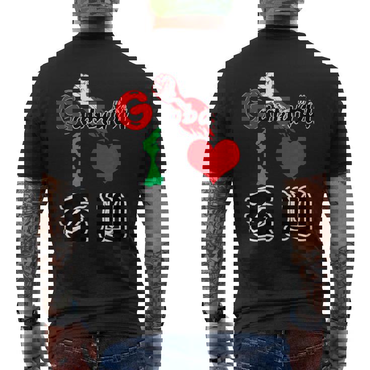 がんばろう Ganbarou 石川 能登 地元愛 応援 復興 メンズTシャツ バックプリント