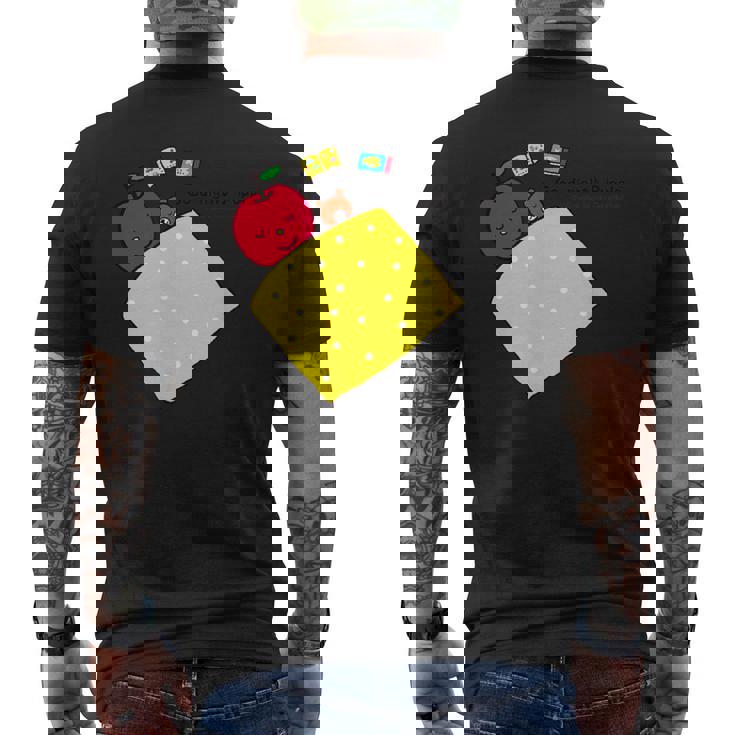 ぐっすりおやすみぷっぷる メンズTシャツ バックプリント