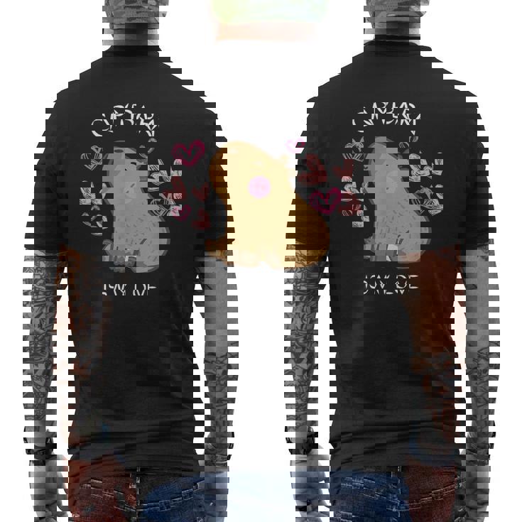 げっ歯類 面白いカピバラ カピバラアート メンズ レディース キッズ メンズTシャツ バックプリント