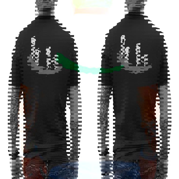 こだま 日本のお化けジャパン 童話 メンズTシャツ バックプリント