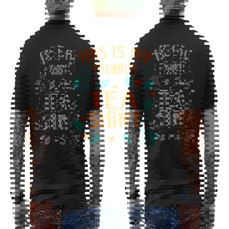 これが私の好きな紅茶のシャツです 恋人 お茶 ダジャレ ドリンク と言っています。 メンズTシャツ バックプリント