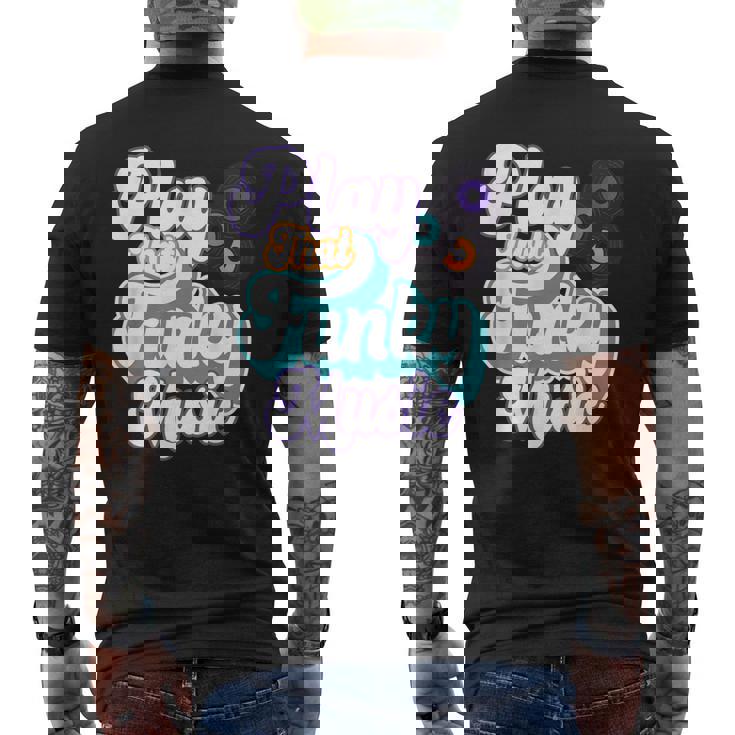 そのファンキーな音楽を再生 メンズTシャツ バックプリント