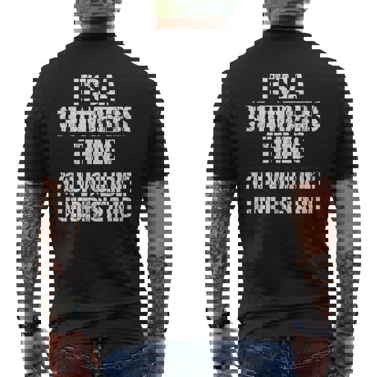 それは商工会議所のことだ（君には分からないだろう）-Chambers メンズTシャツ バックプリント