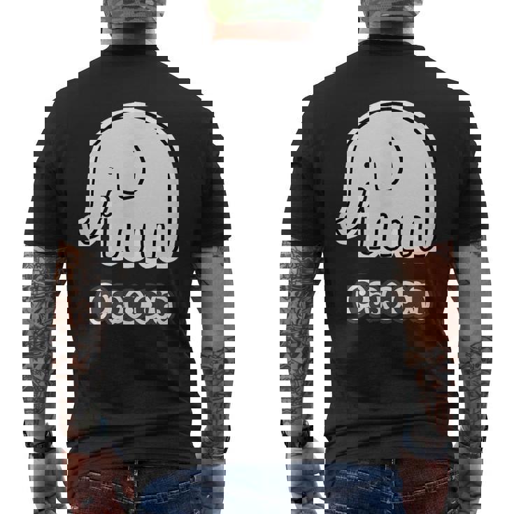 ぞうさん【Paoon】象【どうぶつフレンズ】かわいい 動物 キャラクター イラスト メンズTシャツ バックプリント