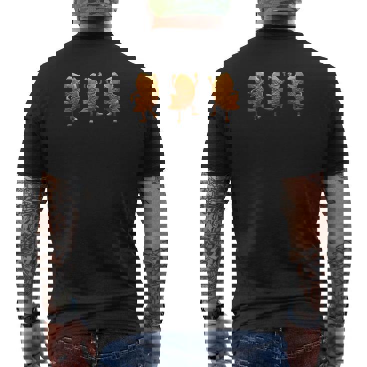 たい焼き ダンス 日本のスイーツ 面白いデザイン メンズTシャツ バックプリント