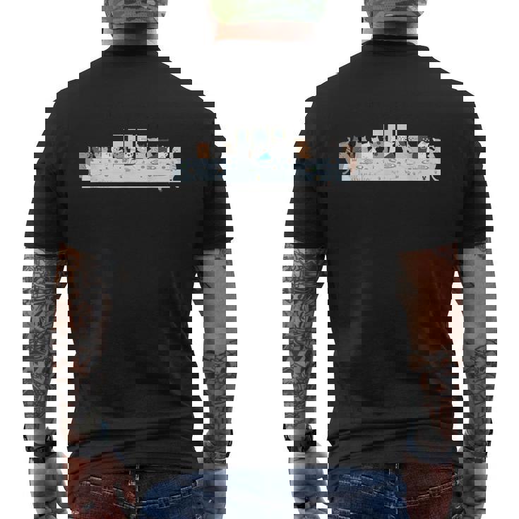 つぶ猫ちゃん最後の晩餐 おもしろ猫 メンズTシャツ バックプリント