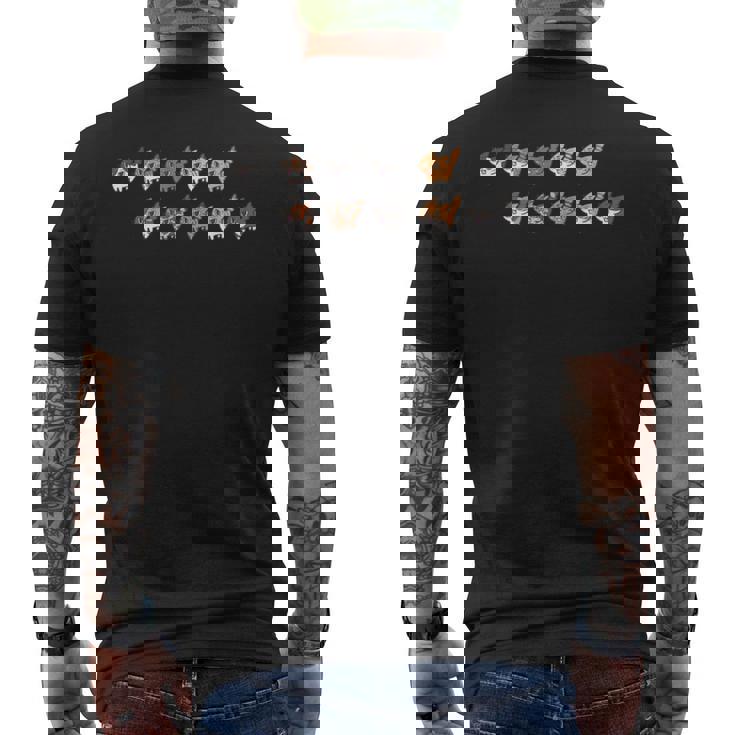 ねこシャー×１０ メンズTシャツ バックプリント