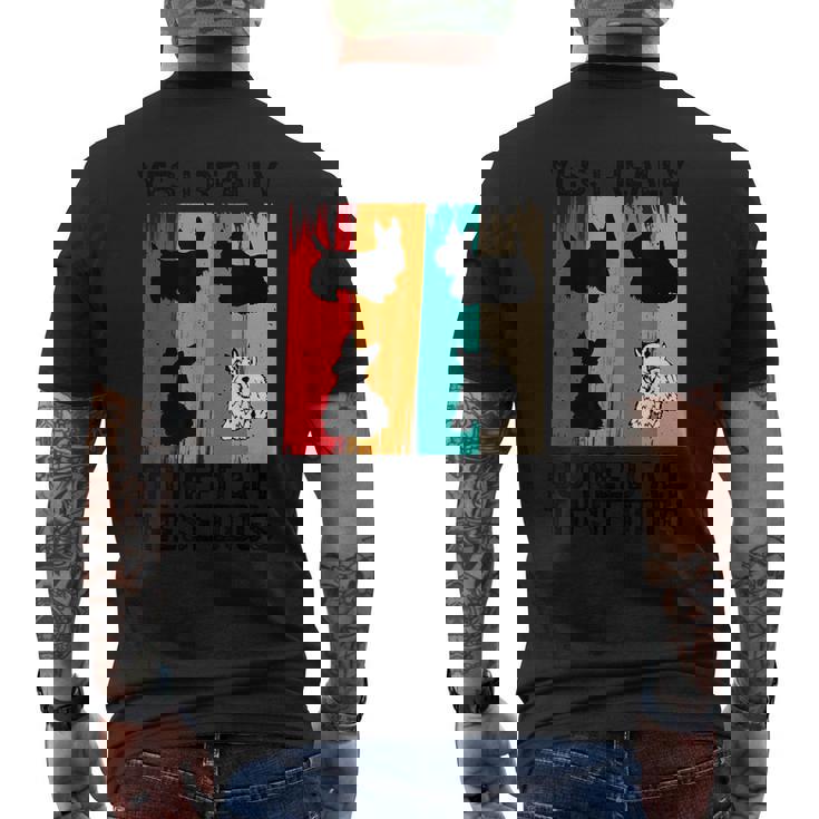 はい、これらすべての犬が本当に必要です スコッティ スコティッシュ テリア メンズTシャツ バックプリント