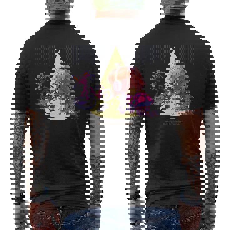 ひなビタスタンプ めう06「めうのもちゃちゃが…」 メンズTシャツ バックプリント