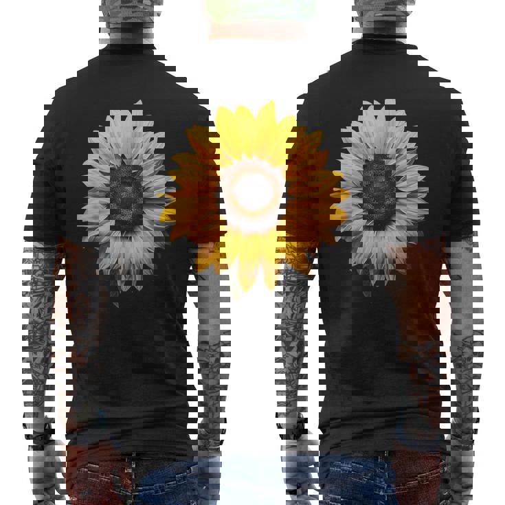 ひまわり モチーフ フラワーアート アート ひまわり メンズTシャツ バックプリント