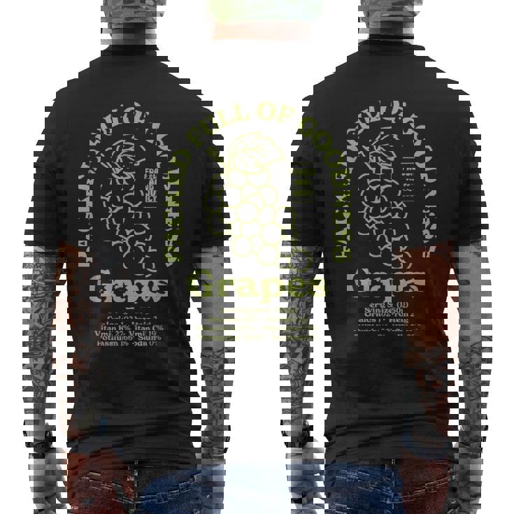 ぶどう メンズTシャツ バックプリント