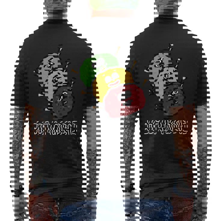 ぼたもちさんたち メンズTシャツ バックプリント