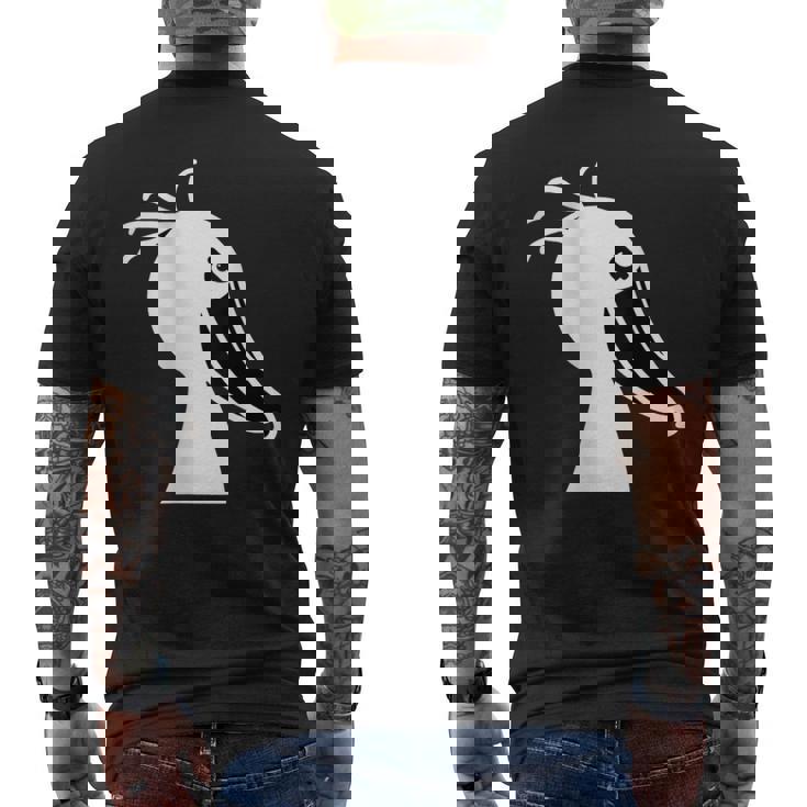 みんな大好きハシビロコウ 動かない鳥 はしび郎クラブ オリジナルデザイン イラスト おもしろ モノクロ メンズTシャツ バックプリント