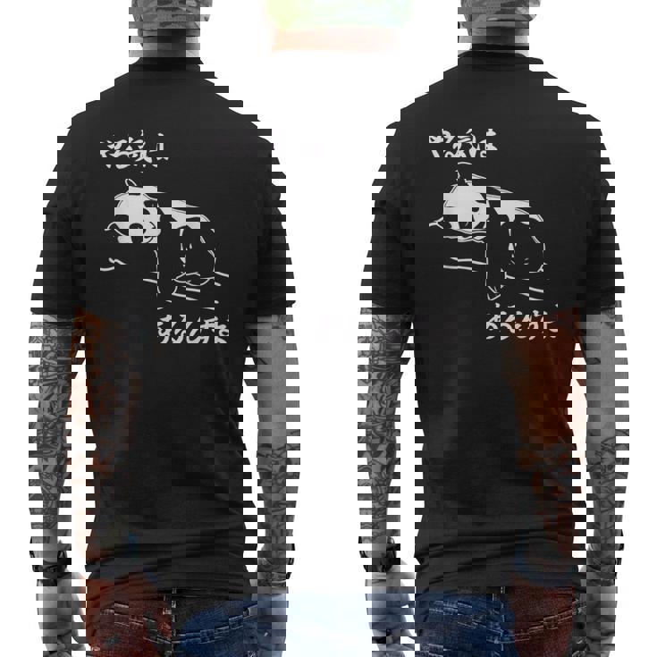 やる気はあるんすよ パンダ ジョーク かわいい 動物ギャグ好き おもしろ ネタ メンズTシャツ バックプリント