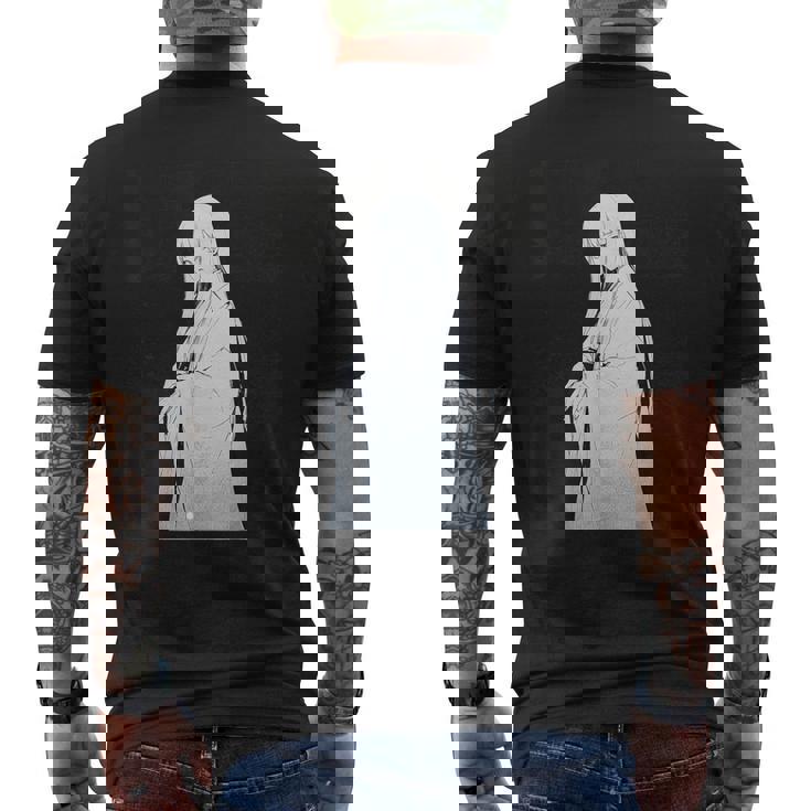 ゆきおんな アニメ キャラクター 日本語脚本背景 メンズTシャツ バックプリント