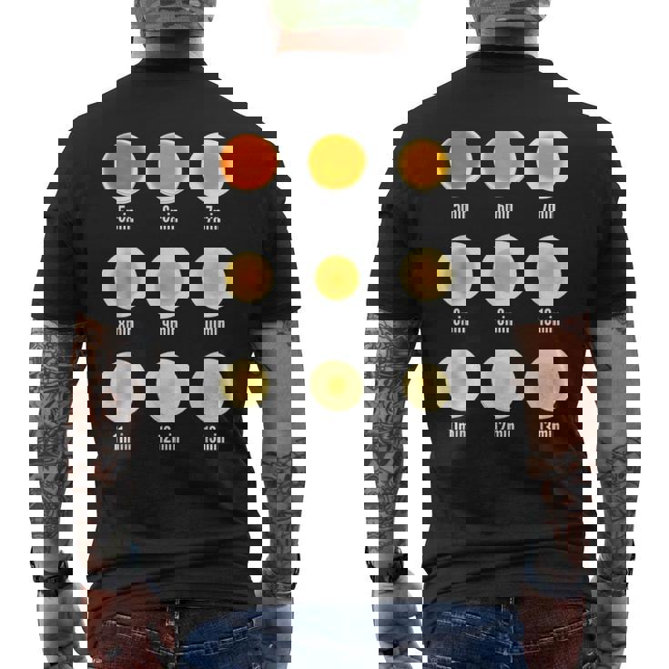 ゆで卵早見表 卵好き必見 便利グッズ メンズTシャツ バックプリント