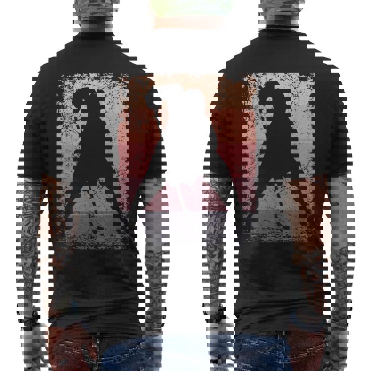 アイスホッケー プレーヤー ヴィンテージ ボーイズ アイスホッケー メンズTシャツ バックプリント