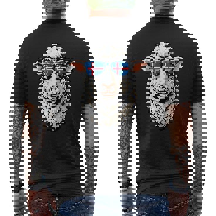 アイスランド土産 アイスランド製品 ハイキング おもしろ羊 メンズTシャツ バックプリント