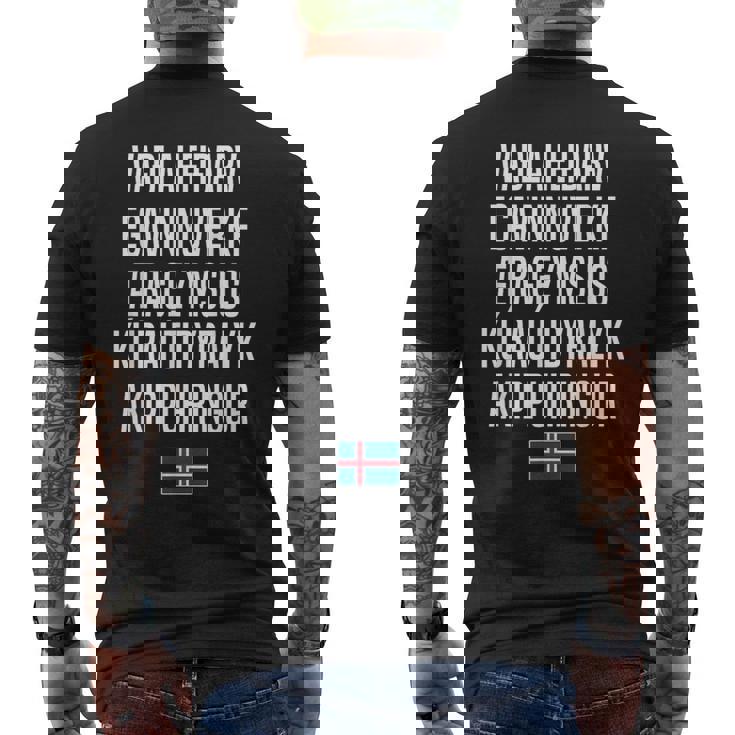アイスランド語で一番長い単語 アイスランド メンズTシャツ バックプリント