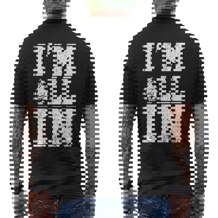 アイムオールイン ポーカーシャツ ポーカープレイヤー カード ギャンブラー メンズTシャツ バックプリント
