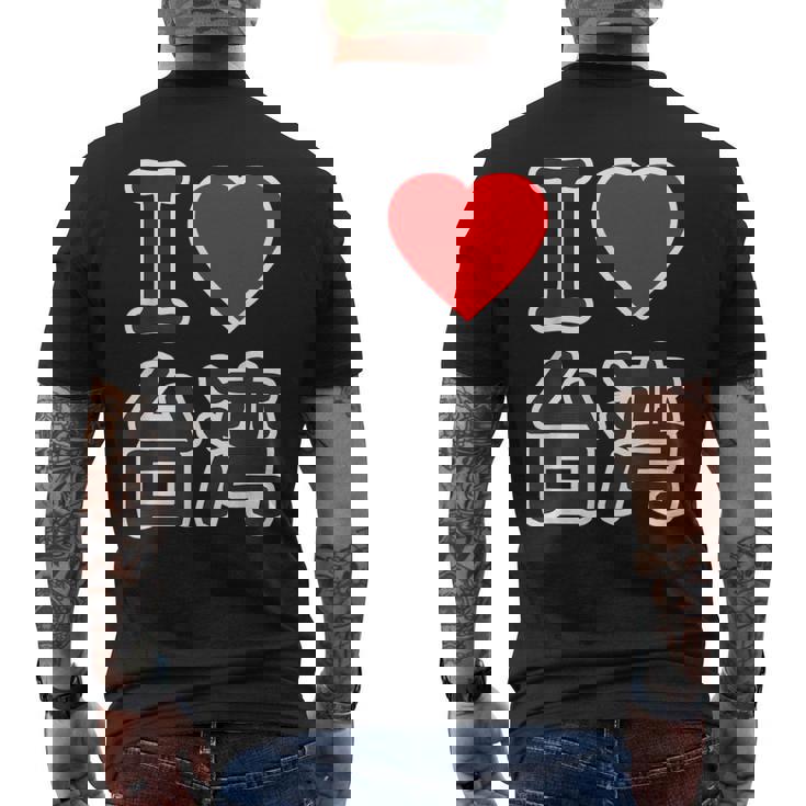 アイラブ 台湾 大きな文字（I Love ハート）【世界の国・都市】ジモtティ 旅行 観光 応援 イベント 面白い メンズTシャツ バックプリント