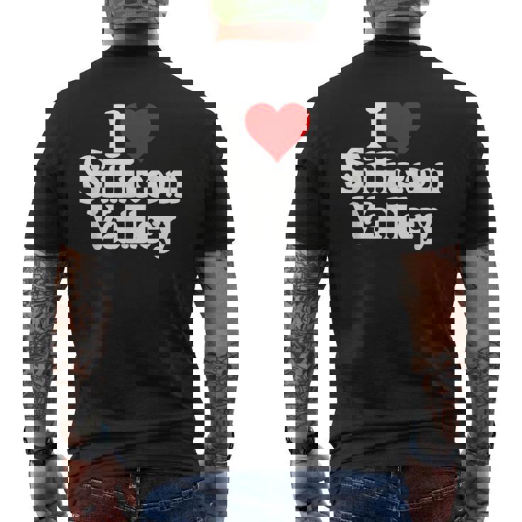 アイラブハートシリコンバレーv カリフォルニア メンズTシャツ バックプリント