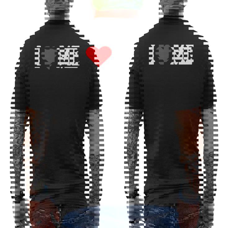 アイラブミー、アイロニックな皮肉のバレンタイン メンズTシャツ バックプリント