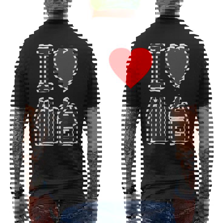 アイラブ・仙台（I Love ハート）宮城県 Big 大きな文字【47都道府県】ジモtティ 旅行お土産 面白 メンズTシャツ バックプリント