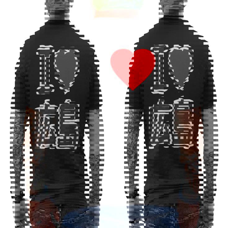 アイラブ・広島（I Love ハート）Big 大きな文字 ハート【47都道府県】ジモtティ 旅行お土産 面白 メンズTシャツ バックプリント