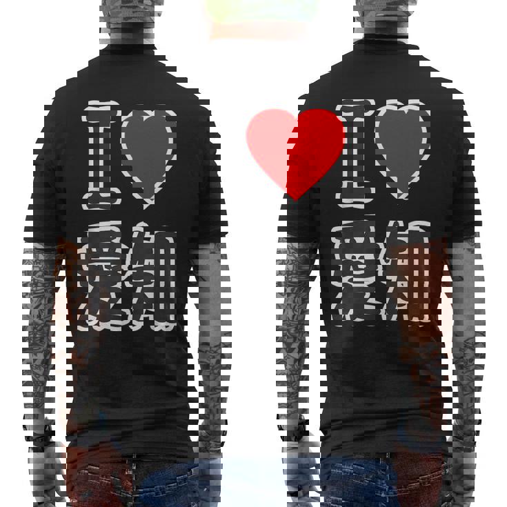 アイラブ・愛知（I Love ハート）Big 大きな文字【47都道府県】ジモtティ 地元愛 旅行お土産 面白 メンズTシャツ バックプリント